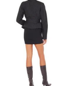 Annie's Archive 2000s Vivienne Westwood Black Striped Belted Jacket. Rent: £40/Day