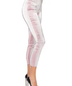 Area Metallic Ankle Zip Leggings