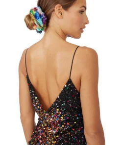 Ashish Black Multi Sequin Mini Dress
