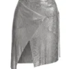 Poster Girl Winona Wrap Skirt Chrome Silver