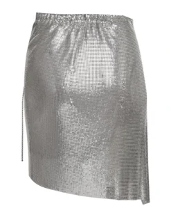 Poster Girl Winona Wrap Skirt Chrome Silver