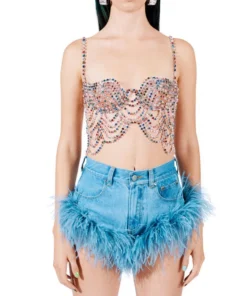 Area Feather Trim Hot Short