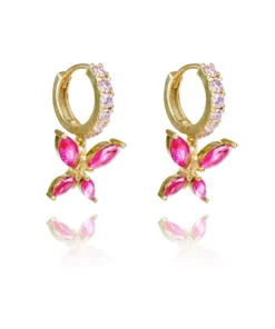 Opuline Bella Butterfly Earrings