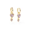 Genevieve Jewellery The Amethyst Heart Drops