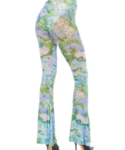 Richard Quinn Monet Mesh Flared Pants