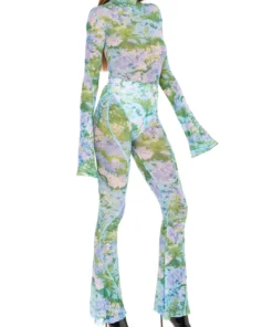 Richard Quinn Monet Mesh Flared Pants