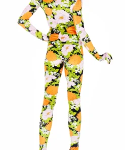 Richard Quinn Orange Pastel Velour Leggings