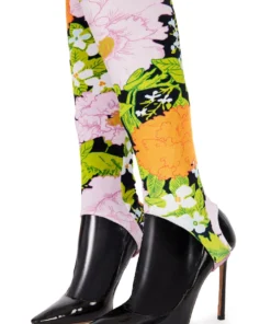 Richard Quinn Orange Pastel Velour Leggings