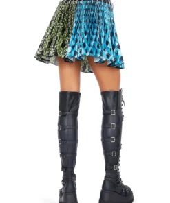 Chopova Lowena Split Argyle-Print Mini Skirt