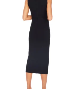 Giambattista Vali Long Knit Dress With Lace Chantilly Inlay