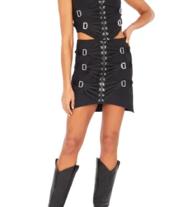 Dion Lee Laced Slider Skirt- Black