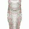 Area Draped Crystal Mini Dress
