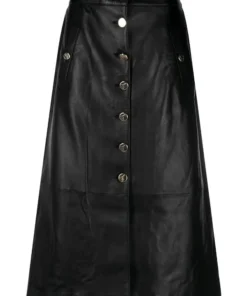 Temperley London Midnight Leather Skirt