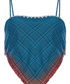 Area Handkerchief Ombre Bandeau Top