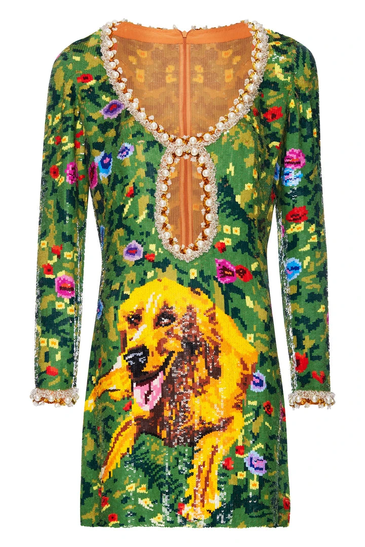 Ashish Golden Meadow Sequin Mini Dress 3 Ashish Golden Meadow Sequin Mini Dress