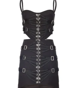 Dion Lee Laced Slider Skirt- Black