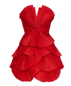 Annie's Archive 80's Red Pleated Mini Dress. Rent: £75/Day