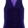 Mark Powell NEW ARRIVALS Purple Velvet Waistcoat