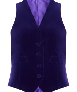 Mark Powell NEW ARRIVALS Purple Velvet Waistcoat