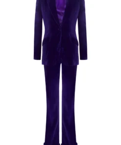 Mark Powell Purple Velvet Jacket Coats/Jackets