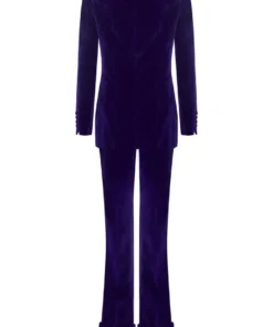 Mark Powell Purple Velvet Jacket Coats/Jackets