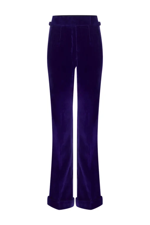 Mark Powell Purple Velvet Trousers