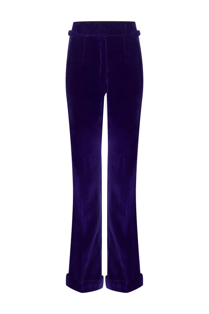 Mark Powell Purple Velvet Trousers 3 Mark Powell Purple Velvet Trousers