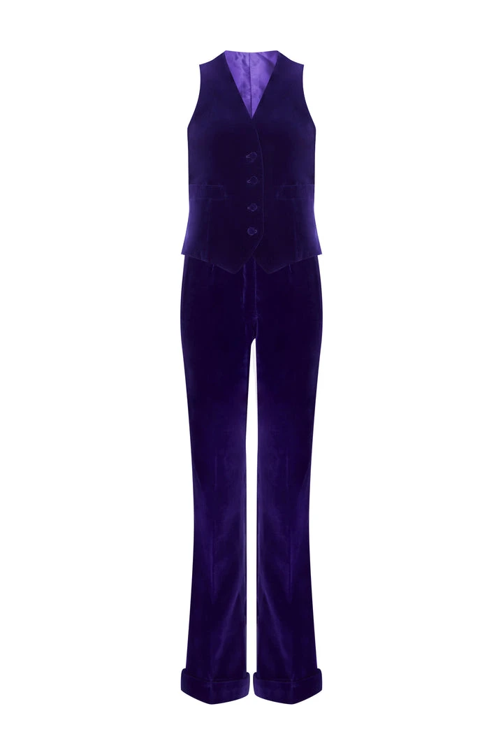 Mark Powell Purple Velvet Trousers 5 Mark Powell Purple Velvet Trousers