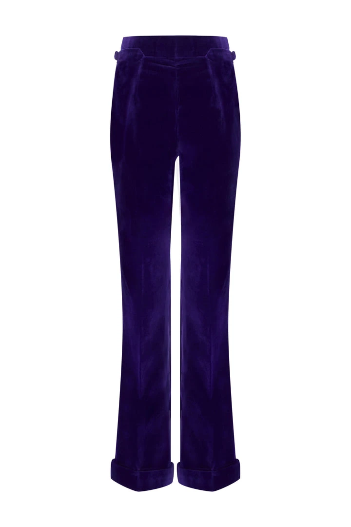 Mark Powell Purple Velvet Trousers 4 Mark Powell Purple Velvet Trousers