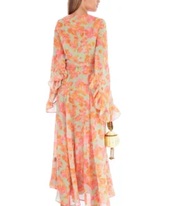 De La Vali Oswaldo Chiffon Sage Floral Maxi Dress 11 De La Vali Oswaldo Chiffon Sage Floral Maxi Dress