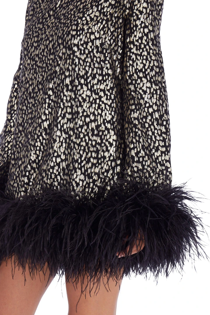 Taller Marmo Gina Feather-Trimmed Mini Dress 5 Taller Marmo Gina Feather-Trimmed Mini Dress