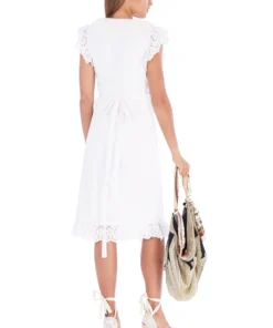 De La Vali Cadaques Ruffle Wrap Dress