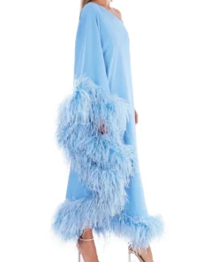 Taller Marmo Ubud One-shoulder Feather-trim Gown 10 Taller Marmo Ubud One-shoulder Feather-trim Gown