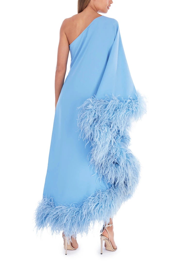 Taller Marmo Ubud One-shoulder Feather-trim Gown 7 Taller Marmo Ubud One-shoulder Feather-trim Gown