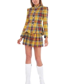 Amuse Bouche Tartan Yellow Corset Top