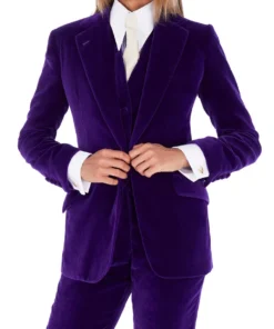 Mark Powell NEW ARRIVALS Purple Velvet Waistcoat