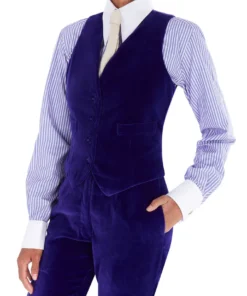 Mark Powell NEW ARRIVALS Purple Velvet Waistcoat