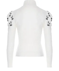 Cormio Oma White Turtleneck Mohair