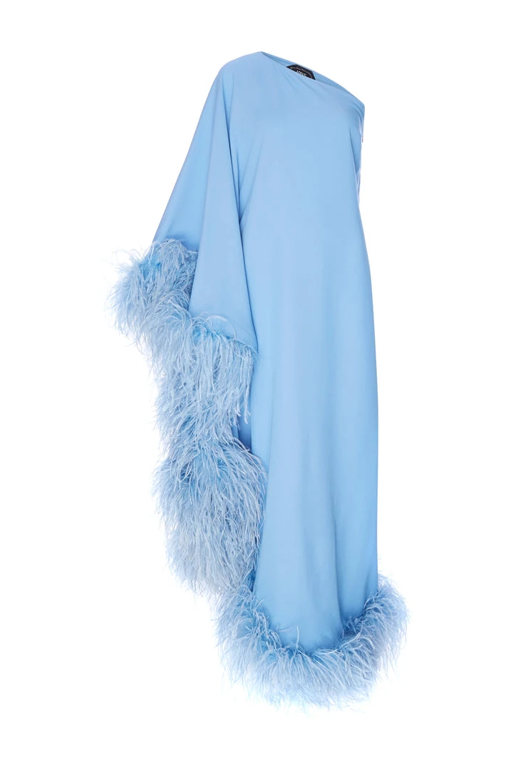 Taller Marmo Ubud One-shoulder Feather-trim Gown 3 Taller Marmo Ubud One-shoulder Feather-trim Gown