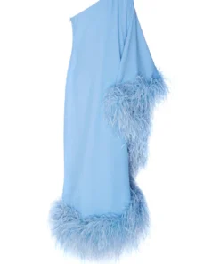 Taller Marmo Ubud One-shoulder Feather-trim Gown 9 Taller Marmo Ubud One-shoulder Feather-trim Gown