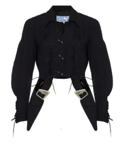 Annie's Archive 1994 Thierry Mugler Wool Black Buckle Jacket And Skirt. Rent: £90/Day