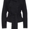Annie's Archive 2000s Vivienne Westwood Black Striped Belted Jacket. Rent: £40/Day