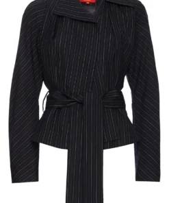 Annie's Archive 2000s Vivienne Westwood Black Striped Belted Jacket. Rent: £40/Day