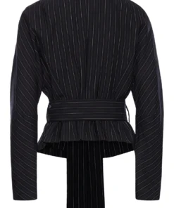 Annie's Archive 2000s Vivienne Westwood Black Striped Belted Jacket. Rent: £40/Day