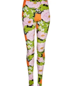 Richard Quinn Orange Pastel Velour Leggings