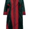 Annie's Archive 20th Century Central Asia Dark-Green Velvet Chapan