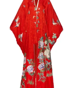 Annie's Archive 1930s Japanese Red Silk Kimono With Sash