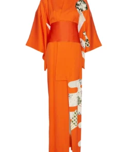 Annie's Archive 1970s Japanese Red Silk Kimono With Sash