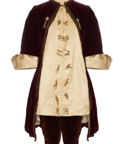 Annie's Archive 1800s Gentleman's Continental Velvet Frock Coat With Matching Breeches And Ivory Smock Shirt. Rent:£60/Day