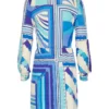 Annie's Archive 1960s Pucci Wool Jersey Blue Printed Summer Dress